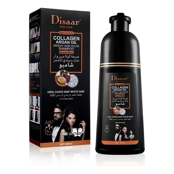 Shampoo Disaar® 400ml – Fórmula 100% Natural que Cubre las Canas al Instante