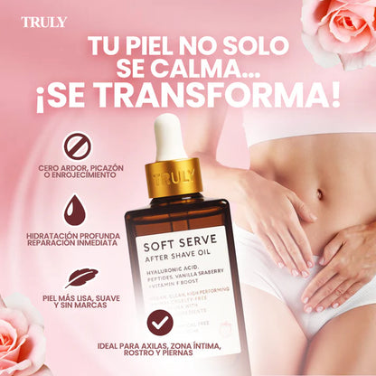 TRULY® - El Secreto de la Suavidad: Aceite Íntimo Lujoso para una Piel Sin Irritación.