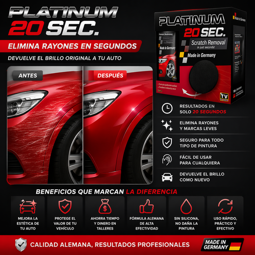 Platinum 20 Sec : El Borrador de Rayas Alemán que Todo Auto Necesita