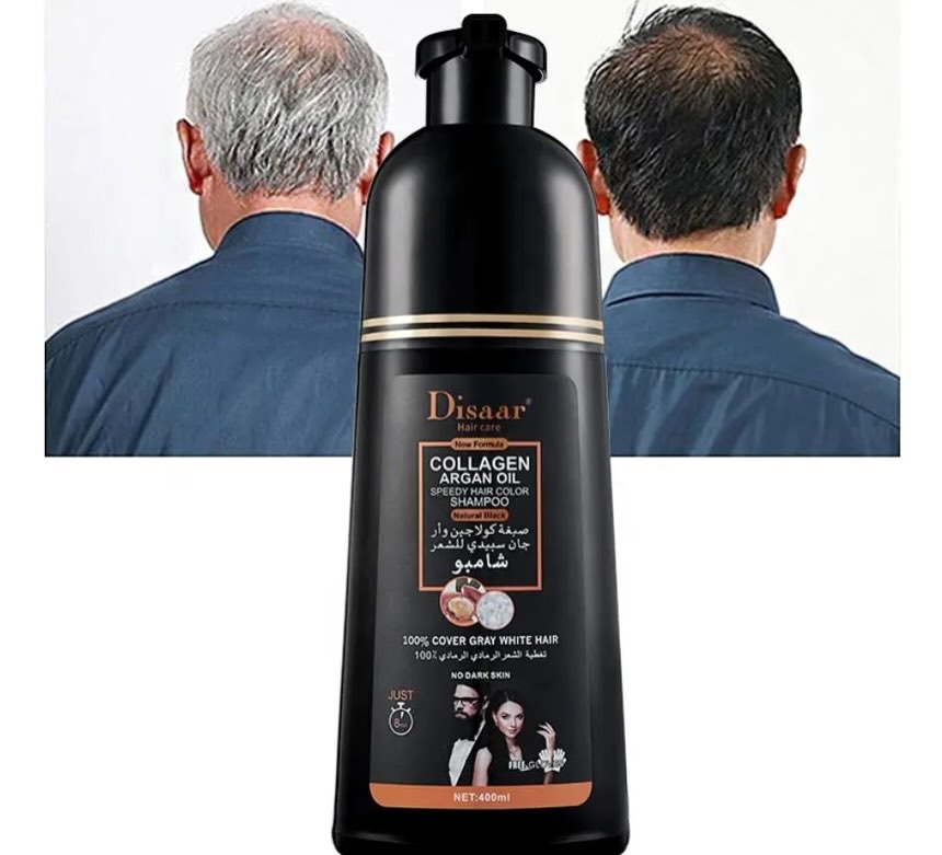 Shampoo Disaar® 400ml – Fórmula 100% Natural que Cubre las Canas al Instante