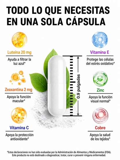 Zooone ® Nutrición ocular diaria para ver nítido y sin cansancio - 100% Natural - 2X1 -