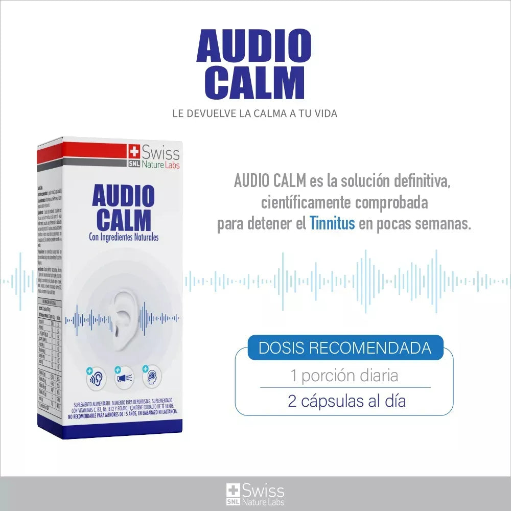 Audio Calm® : Detén el Molesto Zumbido del Tinnitus de Forma Natural.